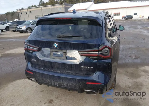 2022 BMW X3 xDrive30I z USA, uszkodzony, nr VIN 5UX53DP0XN9L56029